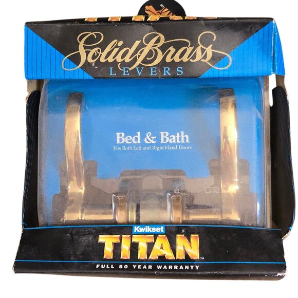 Kwik Set Bed & Bath Solid Brass Levers Elegance Heavy Left And Right Hand Doors - Picture 1 of 6